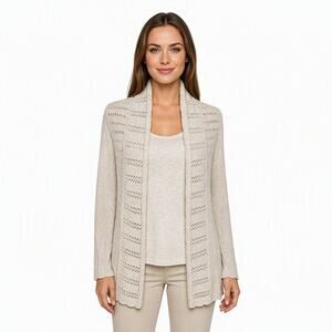 Angel Of The North Cardigan Sweater Womens Small Cotton Linen Anthropologie